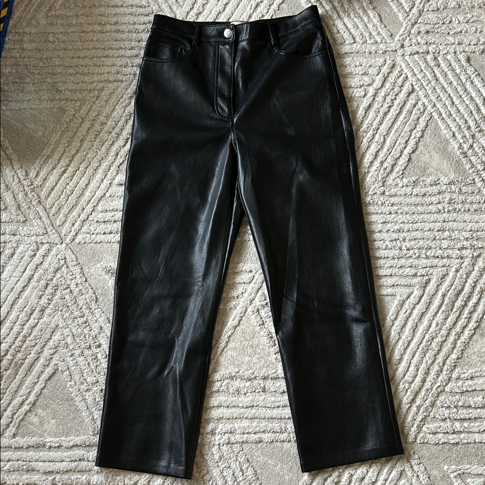 Wilfred Black Faux Leather Pants